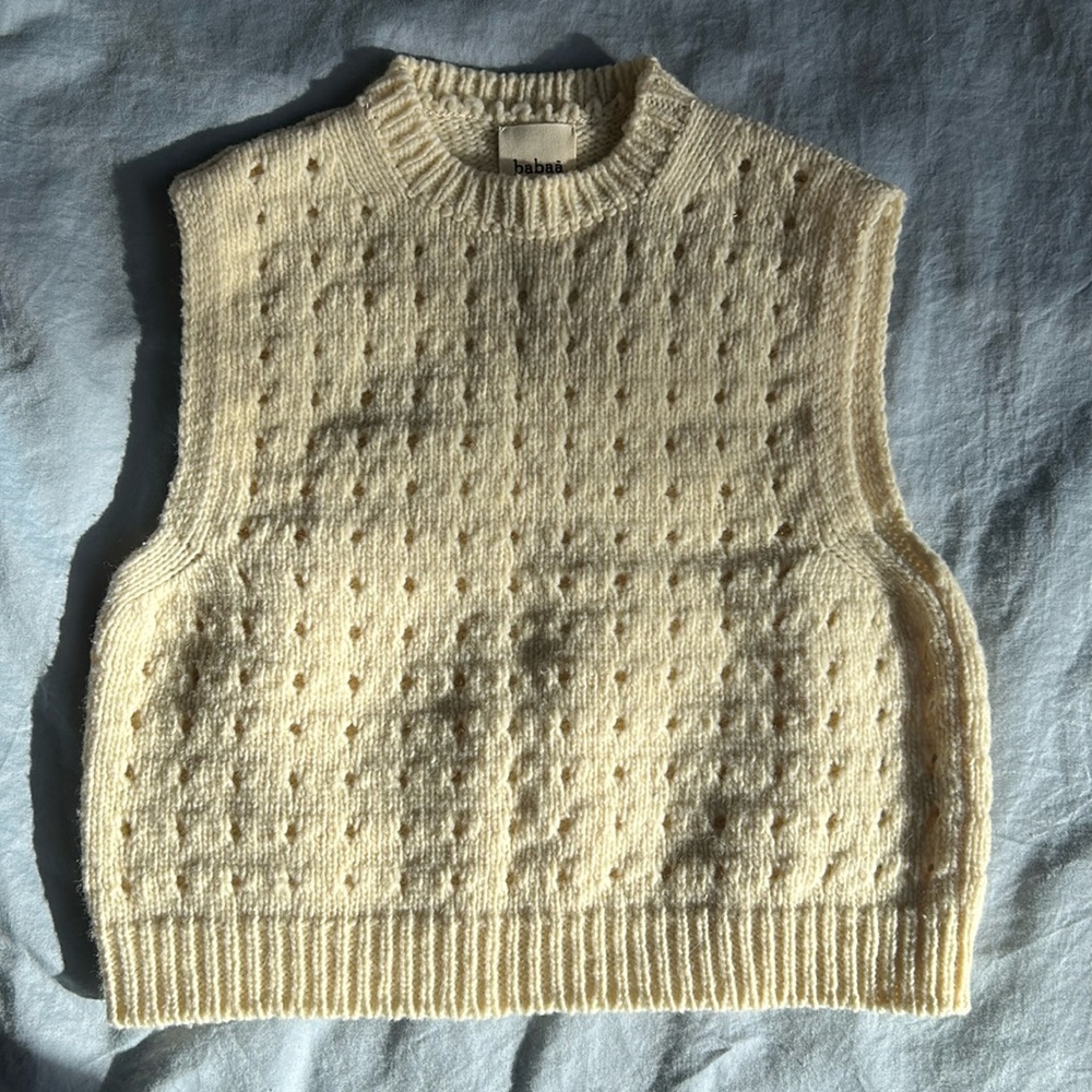 Babaa wool vest no 73 natural new